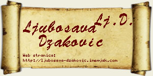 Ljubosava Džaković vizit kartica